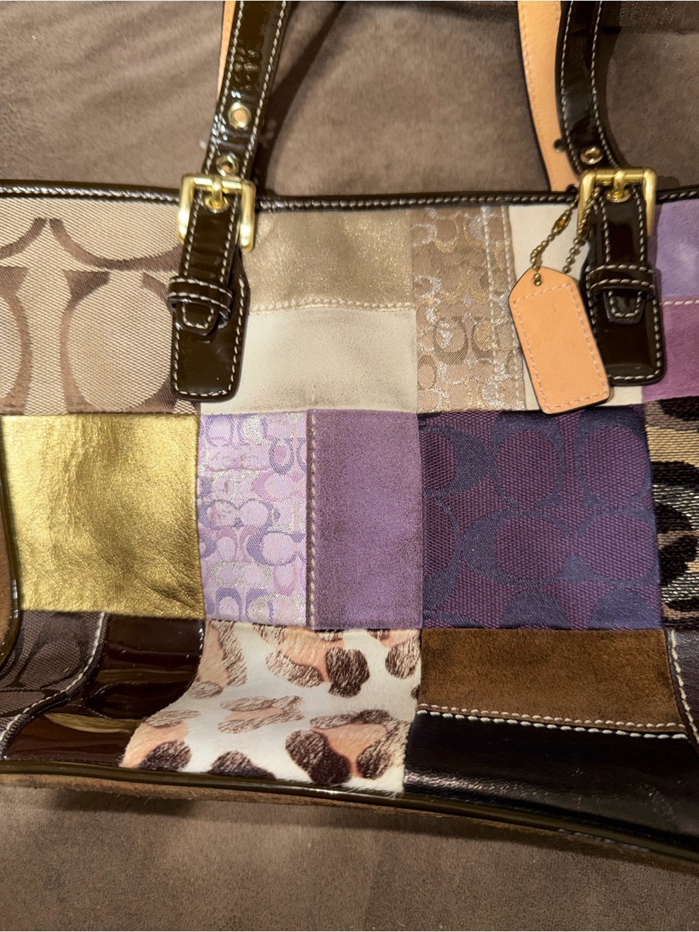 Y2K Coach patchwork tote - Picture 2 of 8